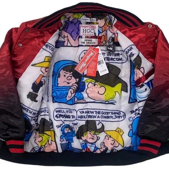 Dennis The Menace Men's Headgear Classics Gradient Satin Jacket. NWT - Picture 3 of 5